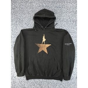 Hamilton Musical Hoodie Unisex Medium Black Good London Star Graphic Pullover